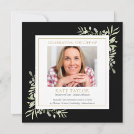 Programa Black Funeral Memorial Order Of Service