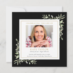 Programa Black Funeral Memorial Order Of Service