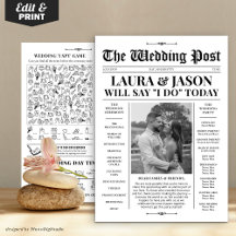 Programa Black White Wedding + Periódico Timeline