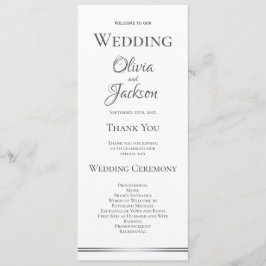 Programa Blanco con Boda gris plateado