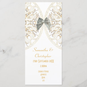 Programa blanco de lujo del boda de la iglesia del