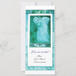Programa blanco Verde azulado de AMOR boda PEACOCK