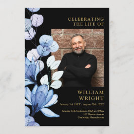 Programa Blue Floral Memorial Funeral Orden De Servicio