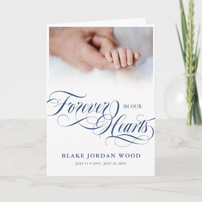 Programa Blue Forever In Our Hearts Baby Boy Funeral (Anverso)