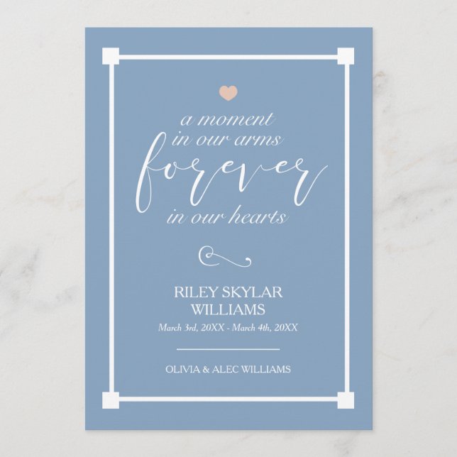 Programa Blue Forever In Our Hearts Baby Memorial (Anverso)