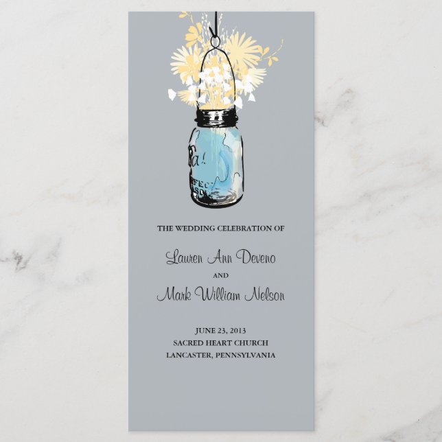 Programa Blue Mason Jar y Wildflowers (Anverso)