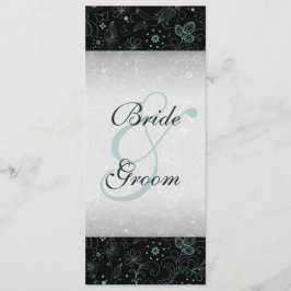 Programa Blue on Black Floral Border