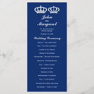 Programa Blue Royal Couple Wedding