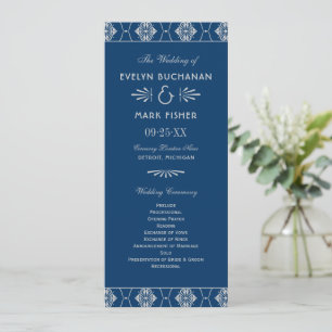 Programa Boda Art Deco Azul y Plata de la Marina de Guerra