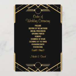 Programa Boda Art Deco Gatsby