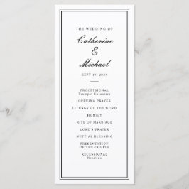 Programa Boda blanco y negro absoluto con guión clásico