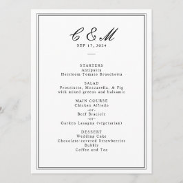 Programa Boda blanco y negro absoluto con guión clásico