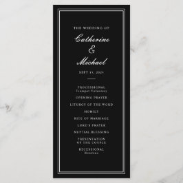 Programa Boda blanco y negro absoluto con guión clásico