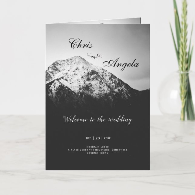 Programa Boda blanco y negro bajo las montañas (Anverso)