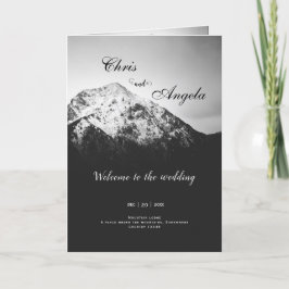 Programa Boda blanco y negro bajo las montañas