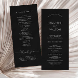 Programa Boda blanco y negro simple