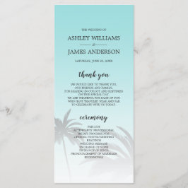 Programa Boda Blue Tropical Palm Tree Beach