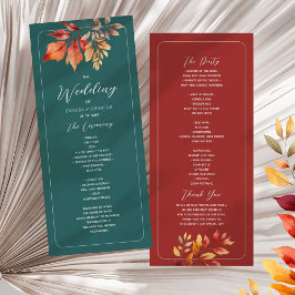 Programa Boda Boho Otoño Teal