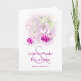 Programa Boda color de agua fucsia rosa morado