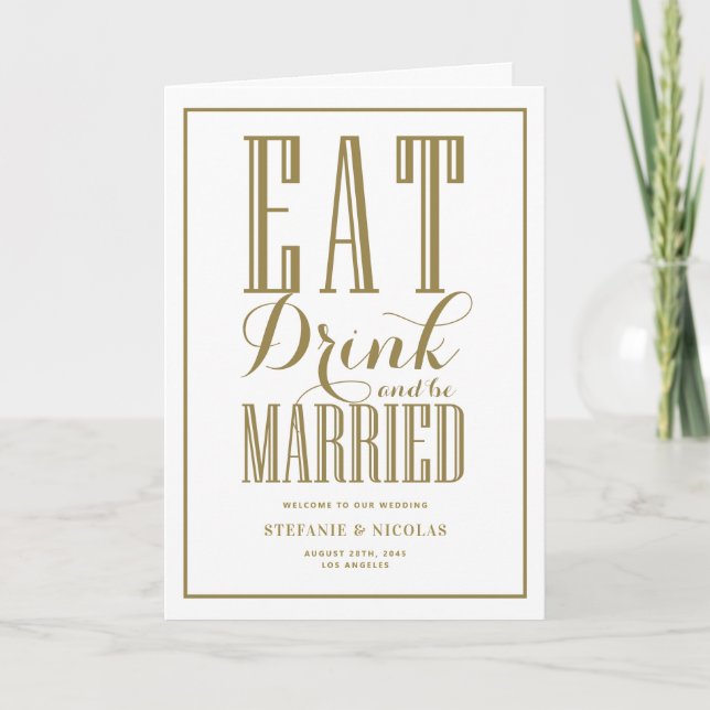 Programa Boda Comer, Beber y Estar Casado (Anverso)