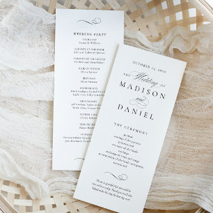 Programa Boda con letra cursiva elegante moderna