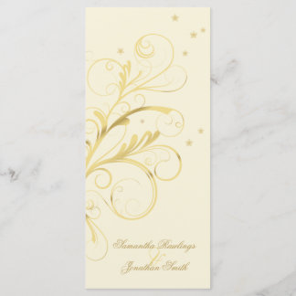 Programa Boda Cream Gold Floral Elegante Swirl