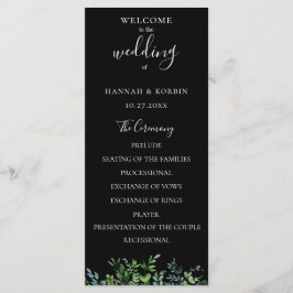 Programa Boda de Botanica Moderna Verde