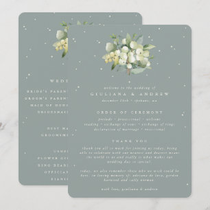 Programa Boda de Bouquet Seafoam Green Snowberry+Eucalyptus