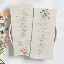 Programa Boda de Campo con Flores Silvestres
