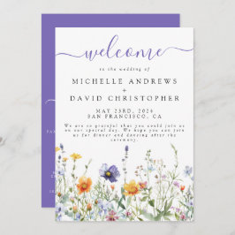 Programa Boda de campo de flores silvestres