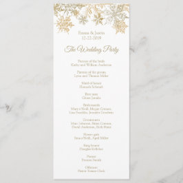 Programa Boda de copos de nieve de invierno Wonderland Gold