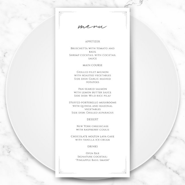 Programa Boda de cosecha formal negra y blanca (Subido por el creador)