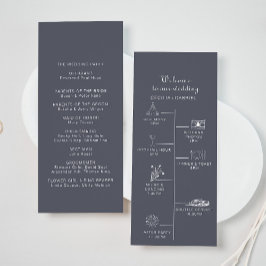 Programa Boda de cronología de Boho nocturno simple