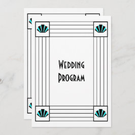 Programa Boda de diseño Art Deco Azul
