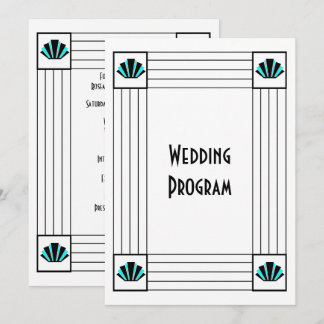 Programa Boda de diseño Art Deco Azul