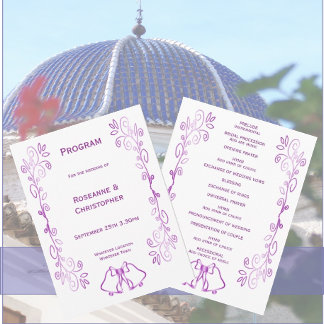 Programa Boda de diseño de gráfico de púrpura