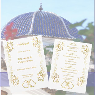 Programa Boda de diseño de trabajo de gamas de oro