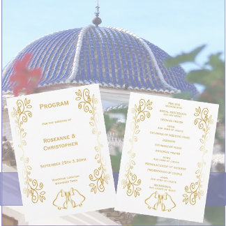 Programa Boda de diseño de trabajo de gamas de oro