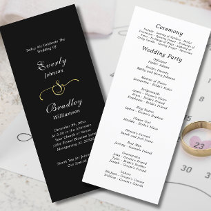 Programa Boda de escritura minimalista elegante en blanco n