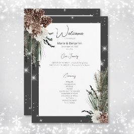 Programa Boda de espuma de invierno de pino negro de carbón