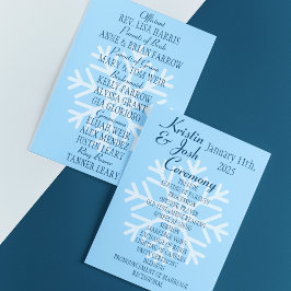 Programa Boda de esquiadores de copos de nieve hielo-azul