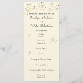 Programa Boda de estilo retro retro moderno de medio siglo