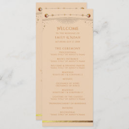 Programa Boda de estrellas de luna de oro de champán celest