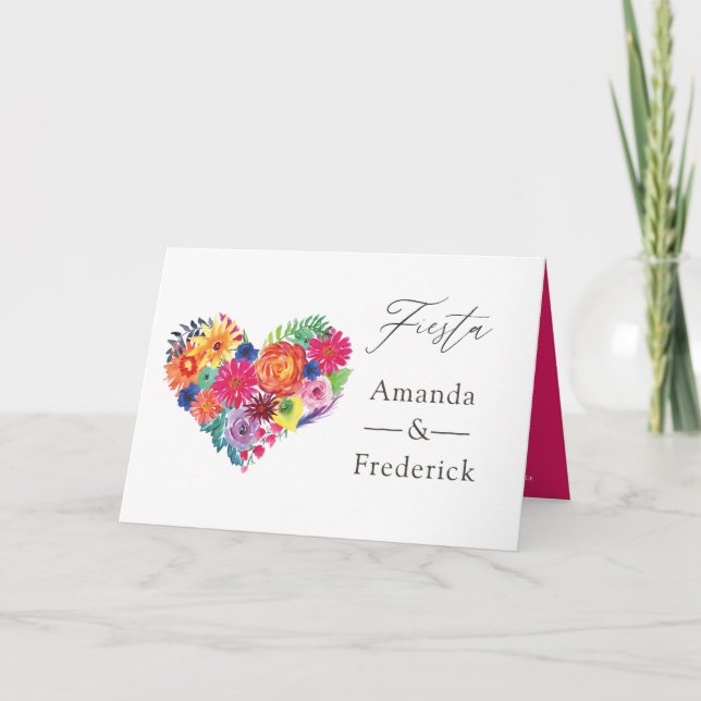 Programa Boda de Fiesta floral acuarela (Anverso)