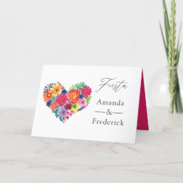 Programa Boda de Fiesta floral acuarela