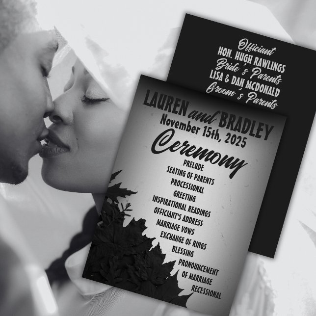 Programa boda de Film Noir de los años 40 (Subido por el creador)