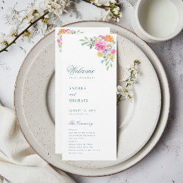 Programa Boda de floración vibrante de verano azul rosa