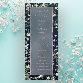 Programa Boda de Floral Azul Dusty Vintage