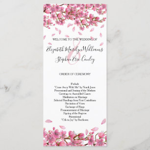 Programa Boda de flores de cerezo rosa
