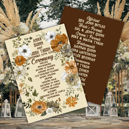 Programa Boda de Flores Rústicas Tonadas en la Tierra